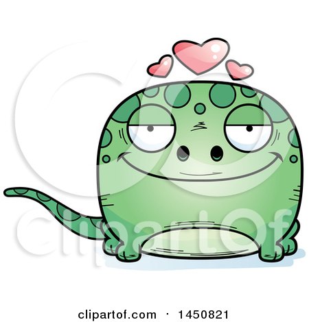 Clipart Graphic of a Cartoon Loving Gecko Character Mascot - Royalty Free Vector Illustration by Cory Thoman