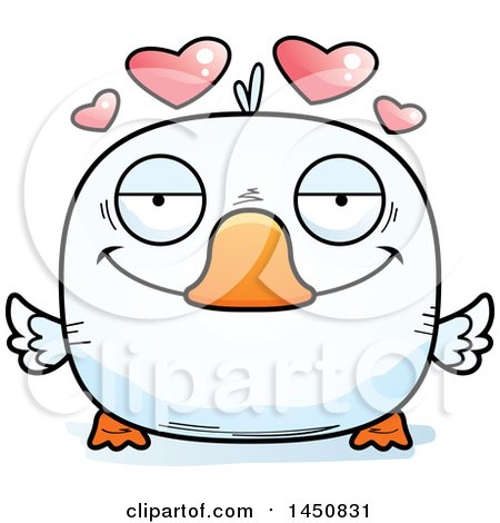Clipart Graphic of a Cartoon Loving Duck Character Mascot - Royalty Free Vector Illustration by Cory Thoman