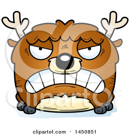 Clipart Graphic of a Cartoon Mad Deer Character Mascot - Royalty Free Vector Illustration by Cory Thoman