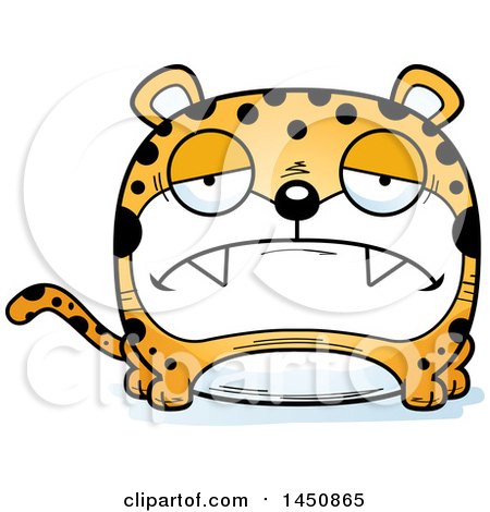 Clipart Graphic of a Cartoon Sad Leopard Character Mascot - Royalty Free Vector Illustration by Cory Thoman