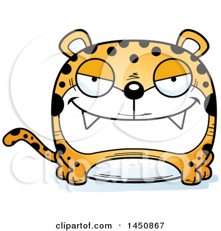 Clipart Graphic of a Cartoon Sly Leopard Character Mascot - Royalty Free Vector Illustration by Cory Thoman