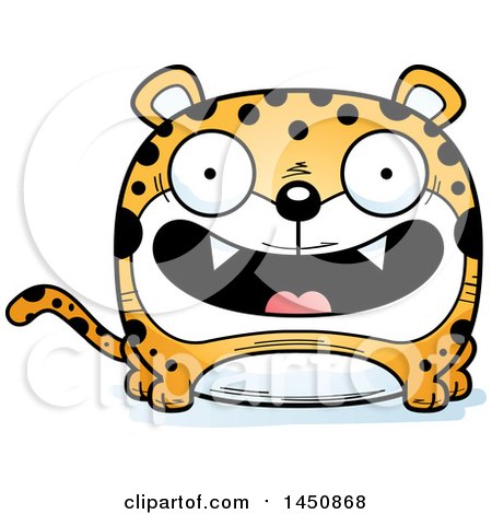 Clipart Graphic of a Cartoon Smiling Leopard Character Mascot - Royalty Free Vector Illustration by Cory Thoman