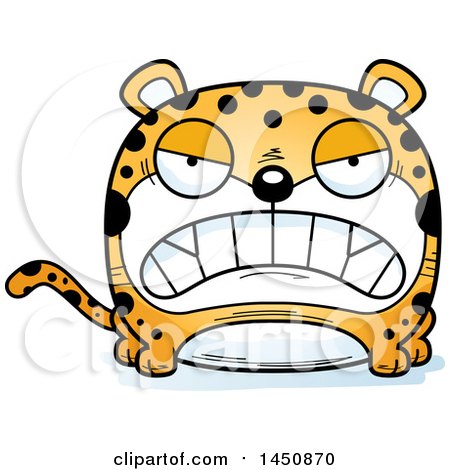 Clipart Graphic of a Cartoon Mad Leopard Character Mascot - Royalty Free Vector Illustration by Cory Thoman