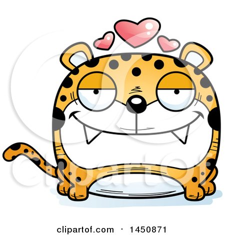 Clipart Graphic of a Cartoon Loving Leopard Character Mascot - Royalty Free Vector Illustration by Cory Thoman