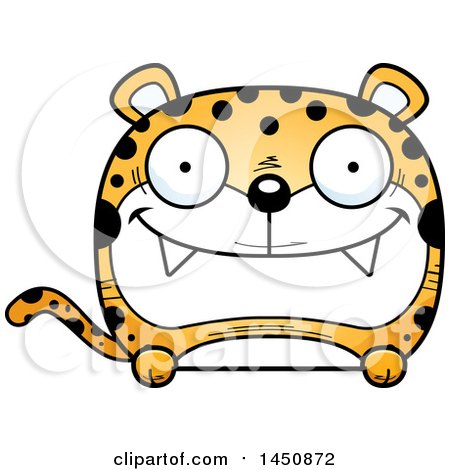 Clipart Graphic of a Cartoon Happy Leopard Character Mascot - Royalty Free Vector Illustration by Cory Thoman