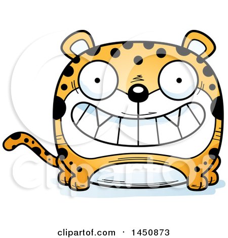 Clipart Graphic of a Cartoon Grinning Leopard Character Mascot - Royalty Free Vector Illustration by Cory Thoman