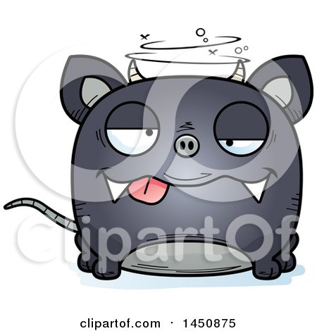 Clipart Graphic of a Cartoon Drunk Chupacabra Character Mascot - Royalty Free Vector Illustration by Cory Thoman