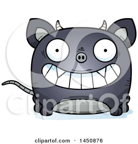 Clipart Graphic of a Cartoon Grinning Chupacabra Character Mascot - Royalty Free Vector Illustration by Cory Thoman