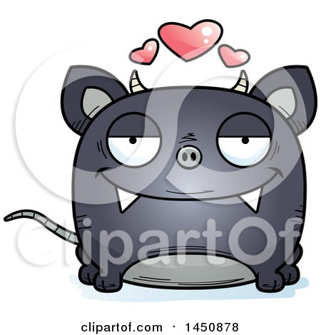 Clipart Graphic of a Cartoon Loving Chupacabra Character Mascot - Royalty Free Vector Illustration by Cory Thoman