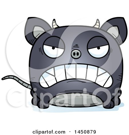 Clipart Graphic of a Cartoon Mad Chupacabra Character Mascot - Royalty Free Vector Illustration by Cory Thoman