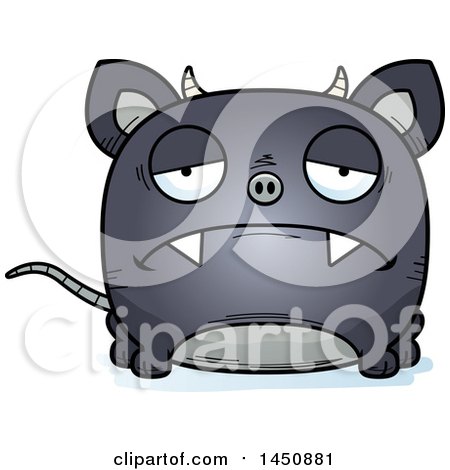 Clipart Graphic of a Cartoon Sad Chupacabra Character Mascot - Royalty Free Vector Illustration by Cory Thoman