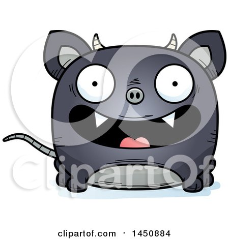 Clipart Graphic of a Cartoon Smiling Chupacabra Character Mascot - Royalty Free Vector Illustration by Cory Thoman