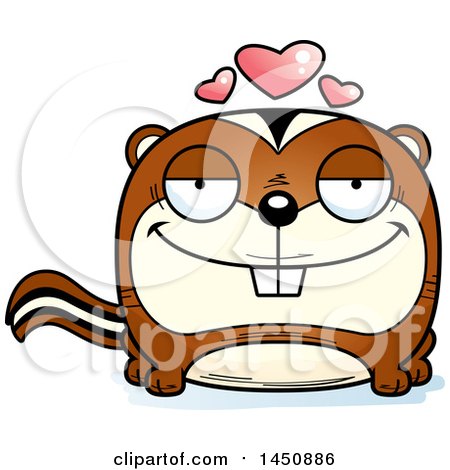 Clipart Graphic of a Cartoon Loving Chipmunk Character Mascot - Royalty Free Vector Illustration by Cory Thoman