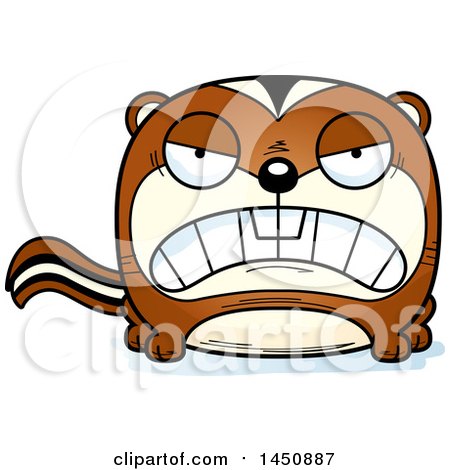 Clipart Graphic of a Cartoon Mad Chipmunk Character Mascot - Royalty Free Vector Illustration by Cory Thoman