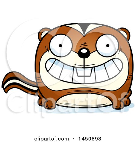 Clipart Graphic of a Cartoon Grinning Chipmunk Character Mascot - Royalty Free Vector Illustration by Cory Thoman