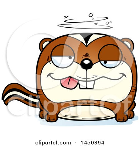 Clipart Graphic of a Cartoon Drunk Chipmunk Character Mascot - Royalty Free Vector Illustration by Cory Thoman