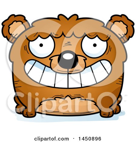 Clipart Graphic of a Cartoon Grinning Bear Character Mascot - Royalty Free Vector Illustration by Cory Thoman