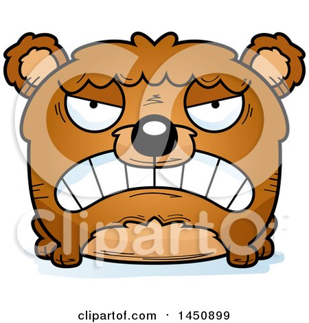 Clipart Graphic of a Cartoon Mad Bear Character Mascot - Royalty Free Vector Illustration by Cory Thoman