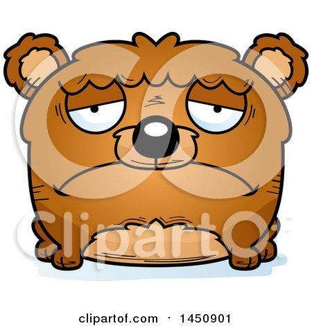 Clipart Graphic of a Cartoon Sad Bear Character Mascot - Royalty Free Vector Illustration by Cory Thoman