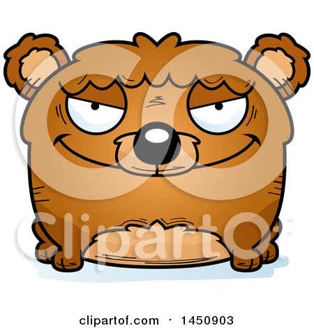 Clipart Graphic of a Cartoon Sly Bear Character Mascot - Royalty Free Vector Illustration by Cory Thoman