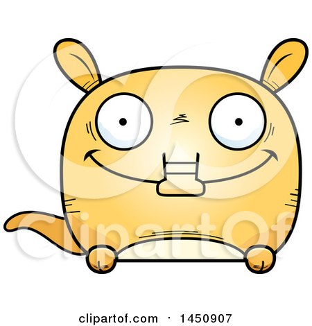 Clipart Graphic of a Cartoon Happy Aardvark Character Mascot - Royalty Free Vector Illustration by Cory Thoman