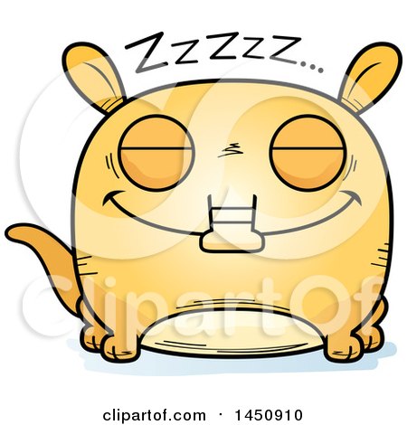 Clipart Graphic of a Cartoon Sleeping Aardvark Character Mascot - Royalty Free Vector Illustration by Cory Thoman