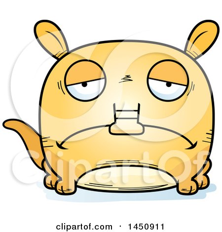 Clipart Graphic of a Cartoon Sad Aardvark Character Mascot - Royalty Free Vector Illustration by Cory Thoman