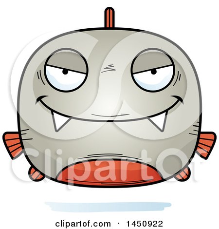 Clipart Graphic of a Cartoon Sly Piranha Fish Character Mascot - Royalty Free Vector Illustration by Cory Thoman