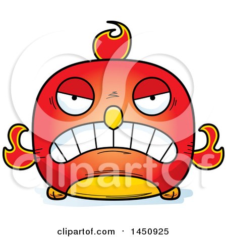Clipart Graphic of a Cartoon Mad Phoenix Character Mascot - Royalty Free Vector Illustration by Cory Thoman