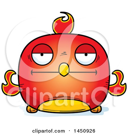 Clipart Graphic of a Cartoon Bored Phoenix Character Mascot - Royalty Free Vector Illustration by Cory Thoman