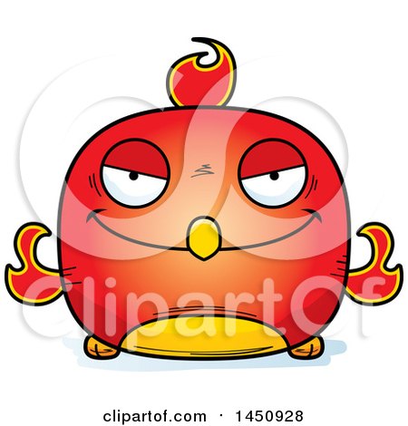 Clipart Graphic of a Cartoon Evil Phoenix Character Mascot - Royalty Free Vector Illustration by Cory Thoman