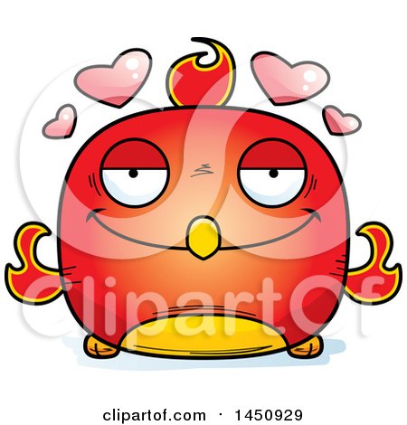 Clipart Graphic of a Cartoon Loving Phoenix Character Mascot - Royalty Free Vector Illustration by Cory Thoman