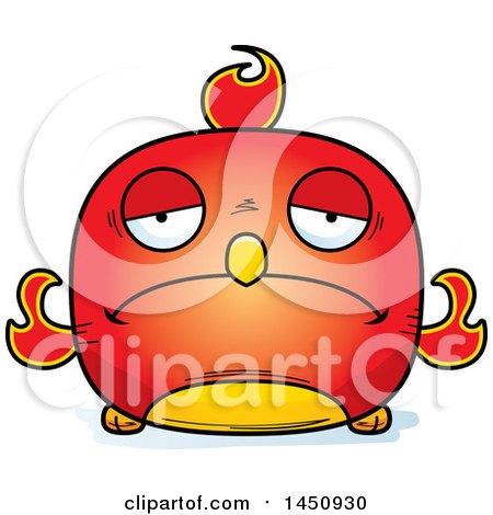 Clipart Graphic of a Cartoon Sad Phoenix Character Mascot - Royalty Free Vector Illustration by Cory Thoman