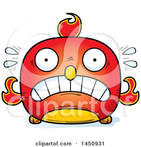 Clipart Graphic of a Cartoon Scared Phoenix Character Mascot - Royalty Free Vector Illustration by Cory Thoman