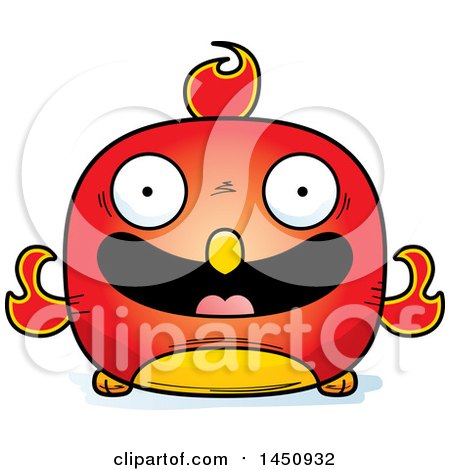 Clipart Graphic of a Cartoon Happy Phoenix Character Mascot - Royalty Free Vector Illustration by Cory Thoman
