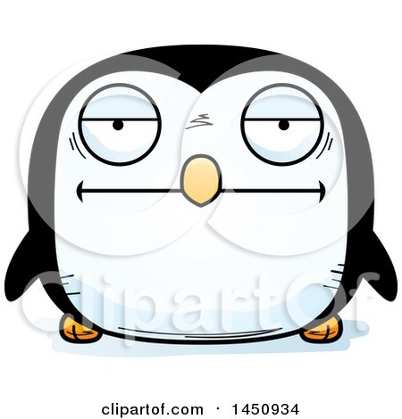 Clipart Graphic of a Cartoon Bored Penguin Bird Character Mascot - Royalty Free Vector Illustration by Cory Thoman