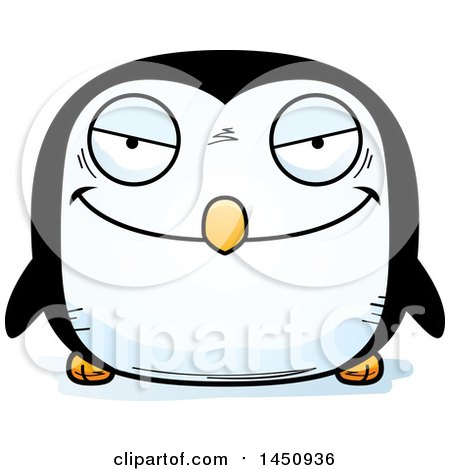 Clipart Graphic of a Cartoon Evil Penguin Bird Character Mascot - Royalty Free Vector Illustration by Cory Thoman