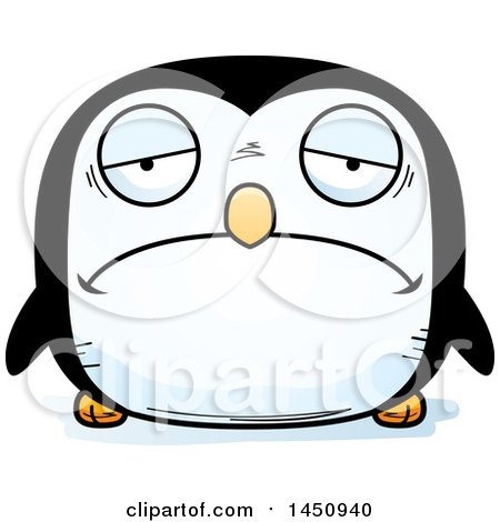 Clipart Graphic of a Cartoon Sad Penguin Bird Character Mascot - Royalty Free Vector Illustration by Cory Thoman