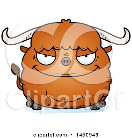 Clipart Graphic of a Cartoon Evil Ox Character Mascot - Royalty Free Vector Illustration by Cory Thoman