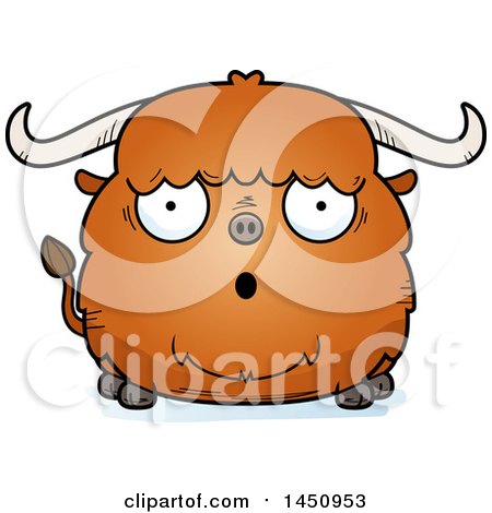 Clipart Graphic of a Cartoon Surprised Ox Character Mascot - Royalty Free Vector Illustration by Cory Thoman