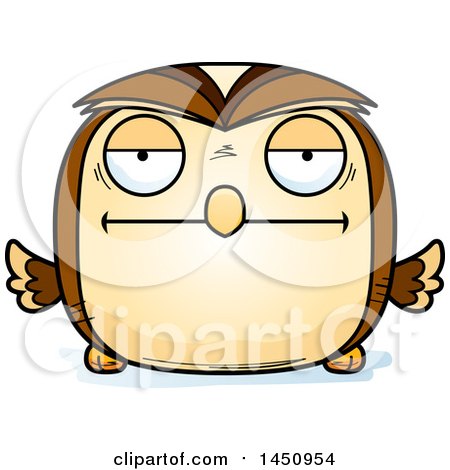 Clipart Graphic of a Cartoon Bored Owl Character Mascot - Royalty Free Vector Illustration by Cory Thoman
