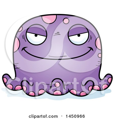 Clipart Graphic of a Cartoon Evil Octopus Character Mascot - Royalty Free Vector Illustration by Cory Thoman