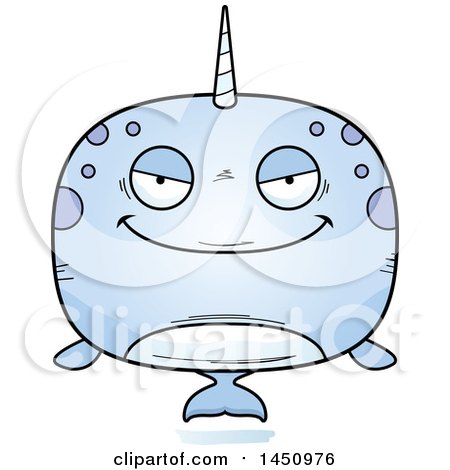 Clipart Graphic of a Cartoon Evil Narwhal Character Mascot - Royalty Free Vector Illustration by Cory Thoman