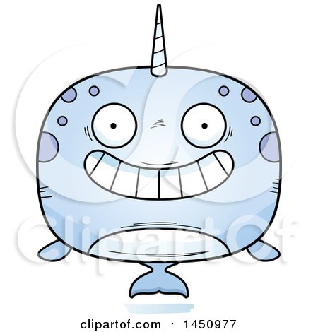 Clipart Graphic of a Cartoon Grinning Narwhal Character Mascot - Royalty Free Vector Illustration by Cory Thoman