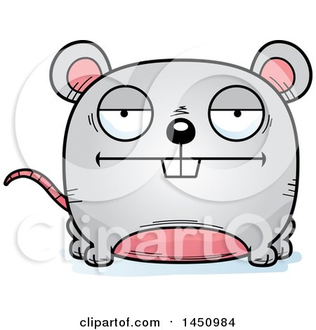 Clipart Graphic of a Cartoon Bored Mouse Character Mascot - Royalty Free Vector Illustration by Cory Thoman