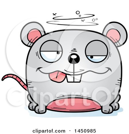 Clipart Graphic of a Cartoon Drunk Mouse Character Mascot - Royalty Free Vector Illustration by Cory Thoman
