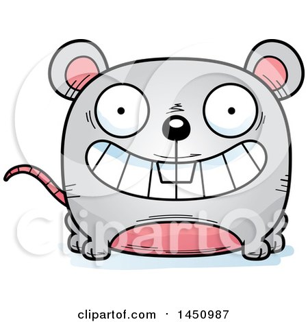 Clipart Graphic of a Cartoon Grinning Mouse Character Mascot - Royalty Free Vector Illustration by Cory Thoman
