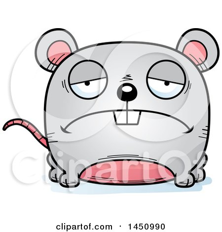 Clipart Graphic of a Cartoon Sad Mouse Character Mascot - Royalty Free Vector Illustration by Cory Thoman