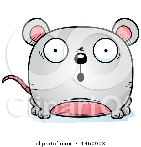 Clipart Graphic of a Cartoon Surprised Mouse Character Mascot - Royalty Free Vector Illustration by Cory Thoman