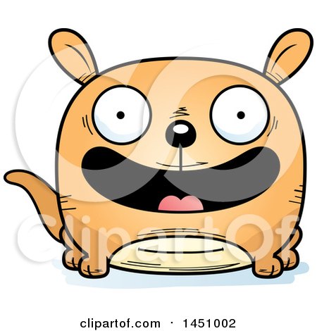Clipart Graphic of a Cartoon Happy Kangaroo Character Mascot - Royalty Free Vector Illustration by Cory Thoman